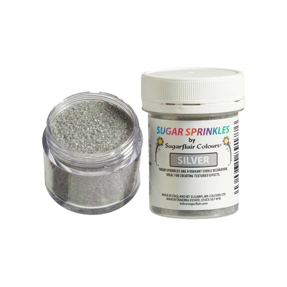 Sugarflair Sugar Sprinkles silver 40g