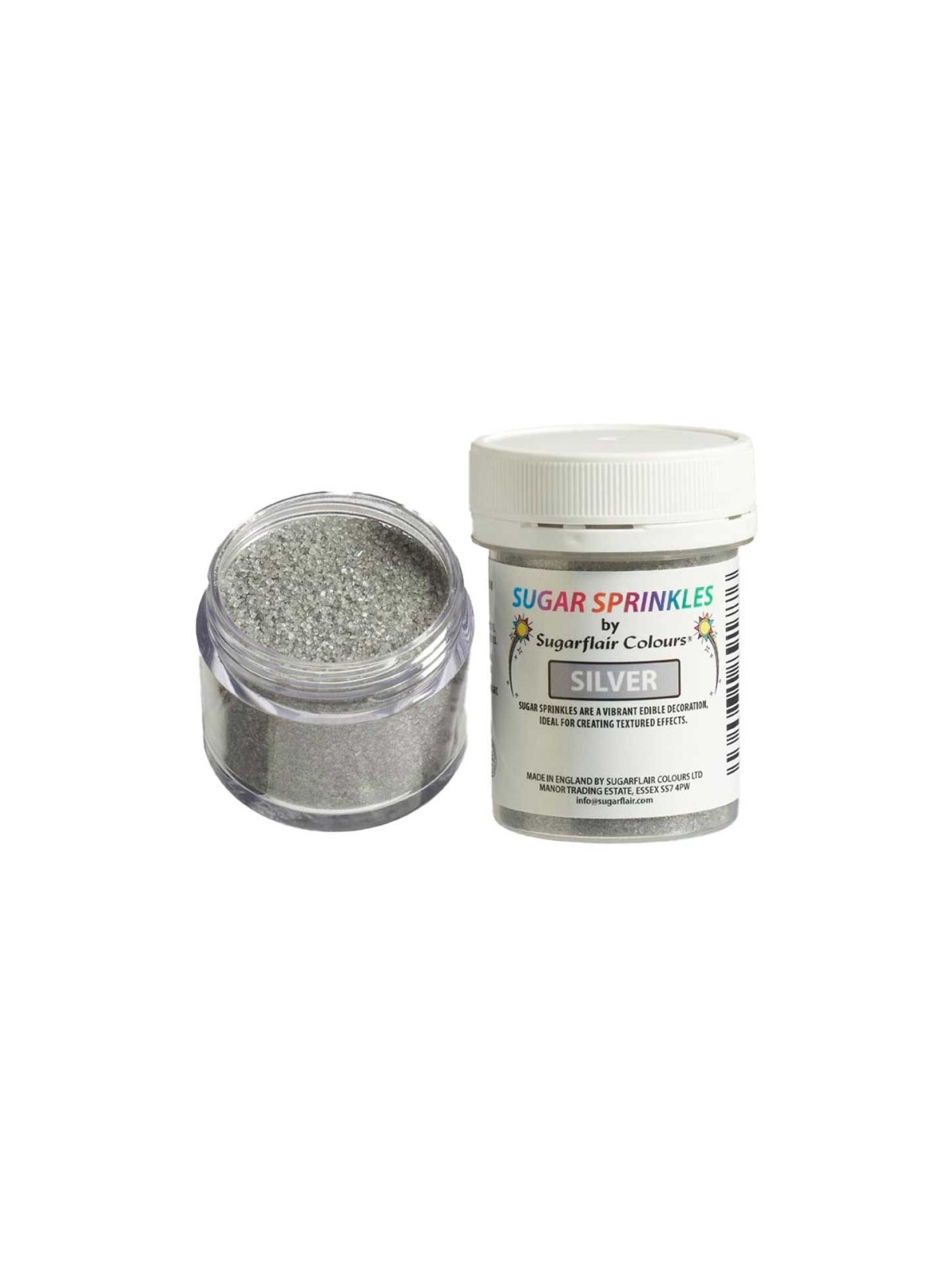 Sugarflair Sugar Sprinkles Silber 40g