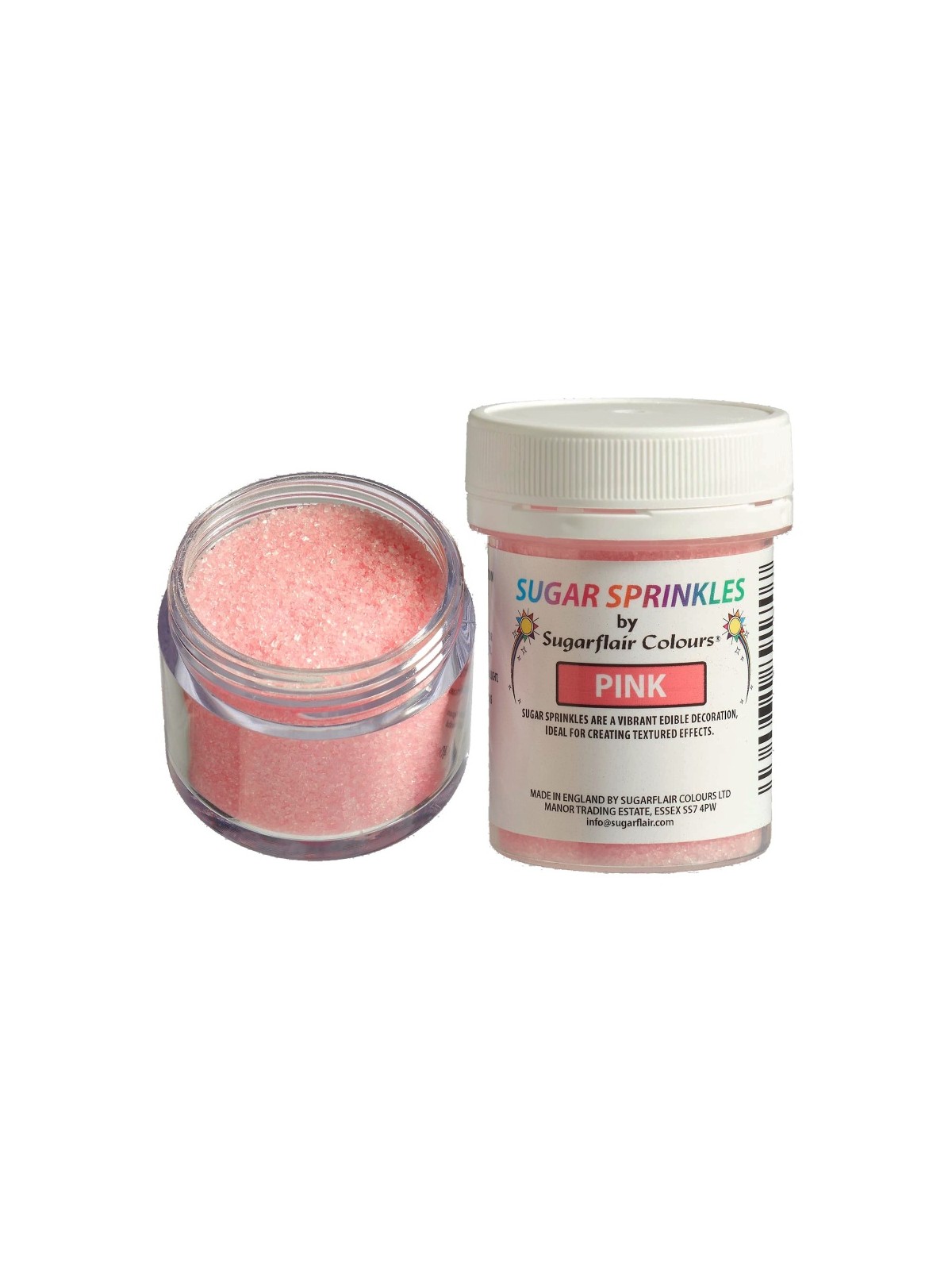 Sugarflair Sugar Sprinkles pink 40g