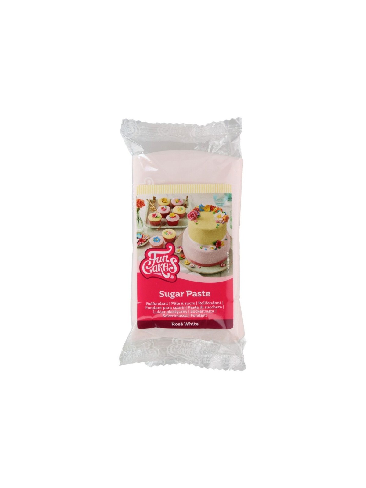 FunCakes potahový fondán Rosé white - růžový 250g