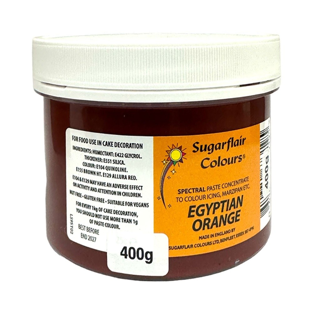 Sugarflair MAXIMUM concentrated paste colour - Gelfarbe Egyptian Orange XXL - 400g