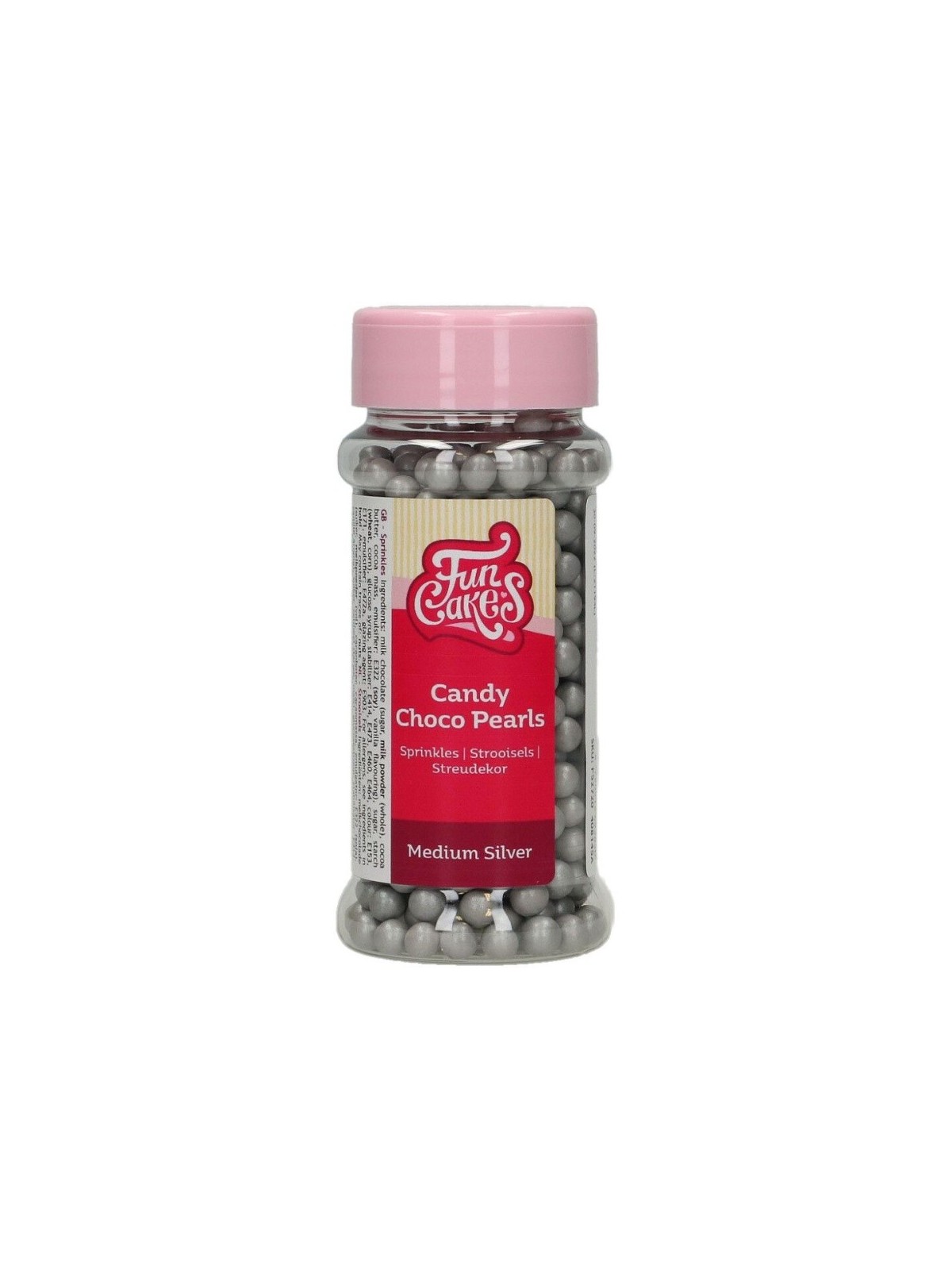 DISCOUNT: FunCakes Candy Choco pearls medium - silver - 80g