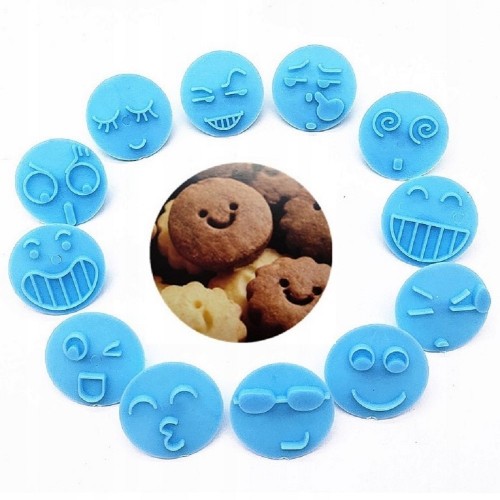 Fondant cutters - smiley faces 12 pcs