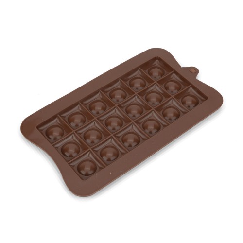 Silicone mold for chocolate - cubes with a hole