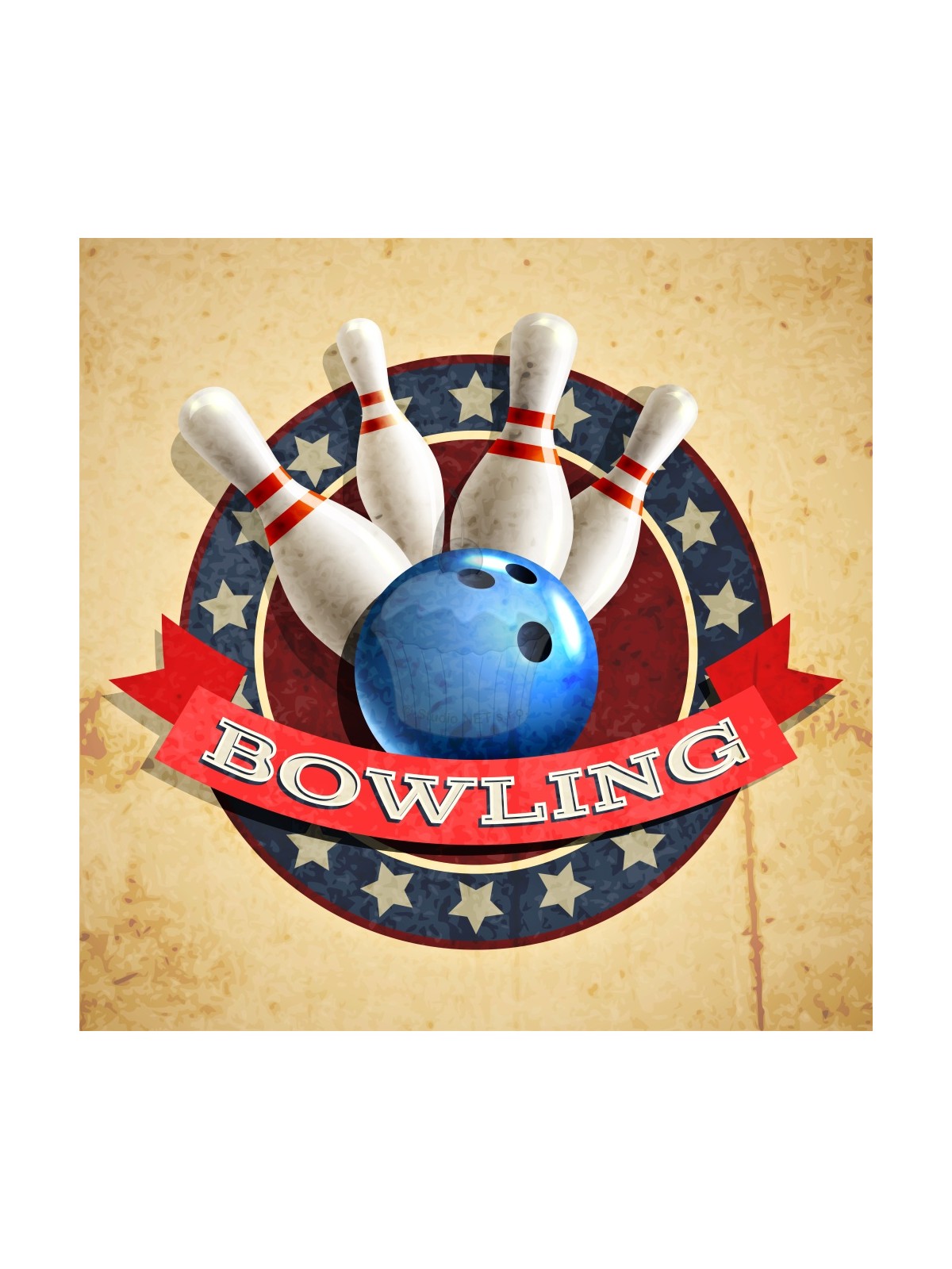 Jedlý papír "Bowling 3" A4