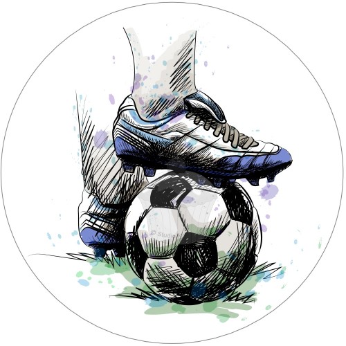 Edible paper "Football ball and football boot 33" A4