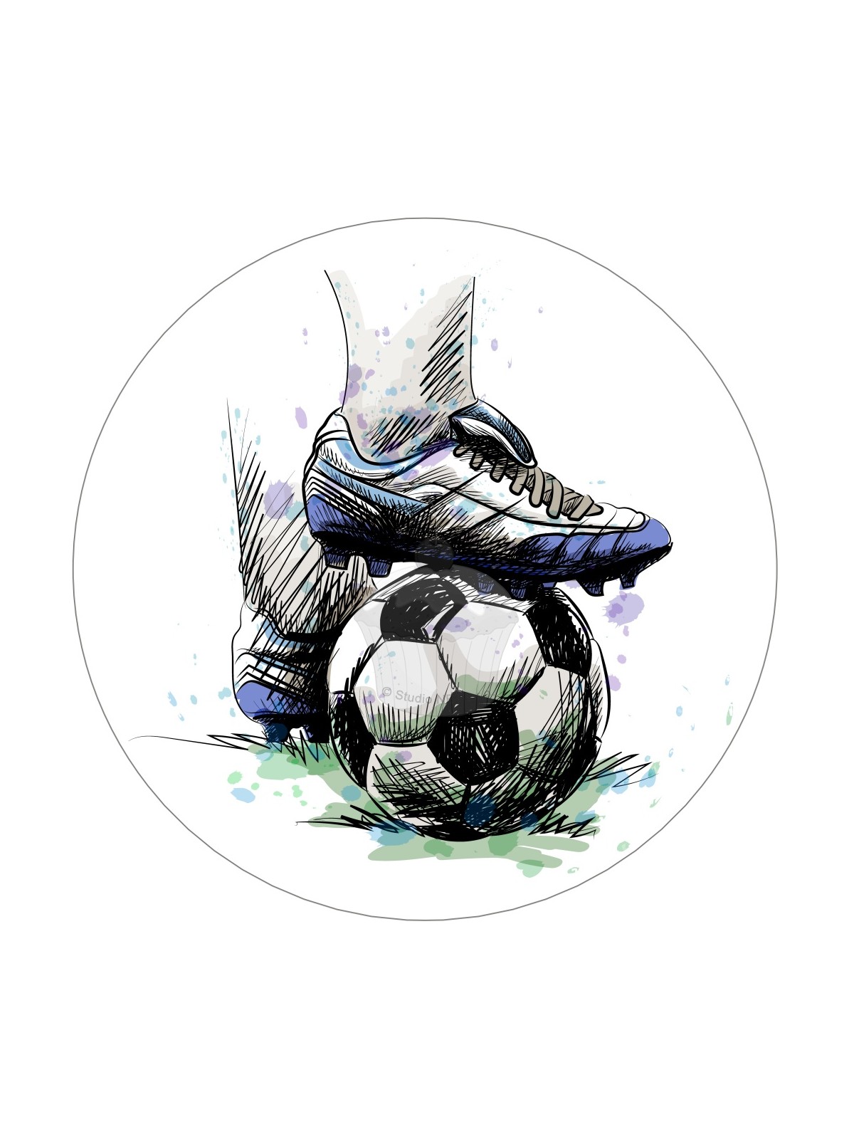 Edible paper "Football ball and football boot 33" A4