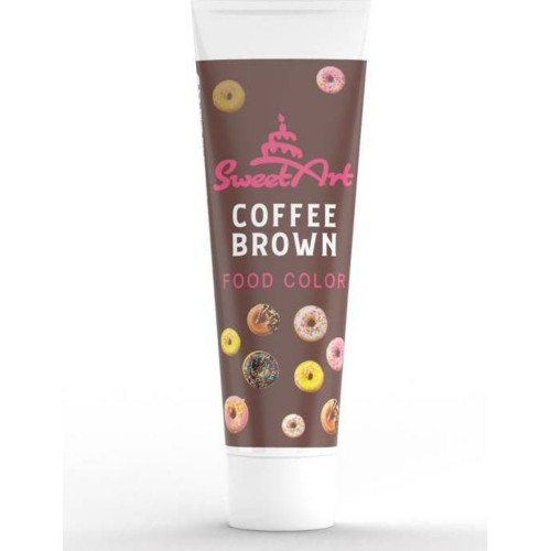 SweetArt - Food gel color Coffee brown 30g