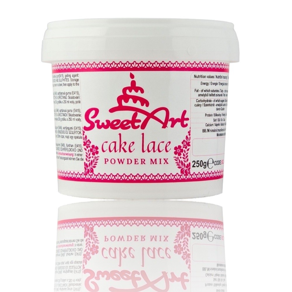 SweetArt cake Lace Powder – mix für essbare Spitze – weiß – 250 g