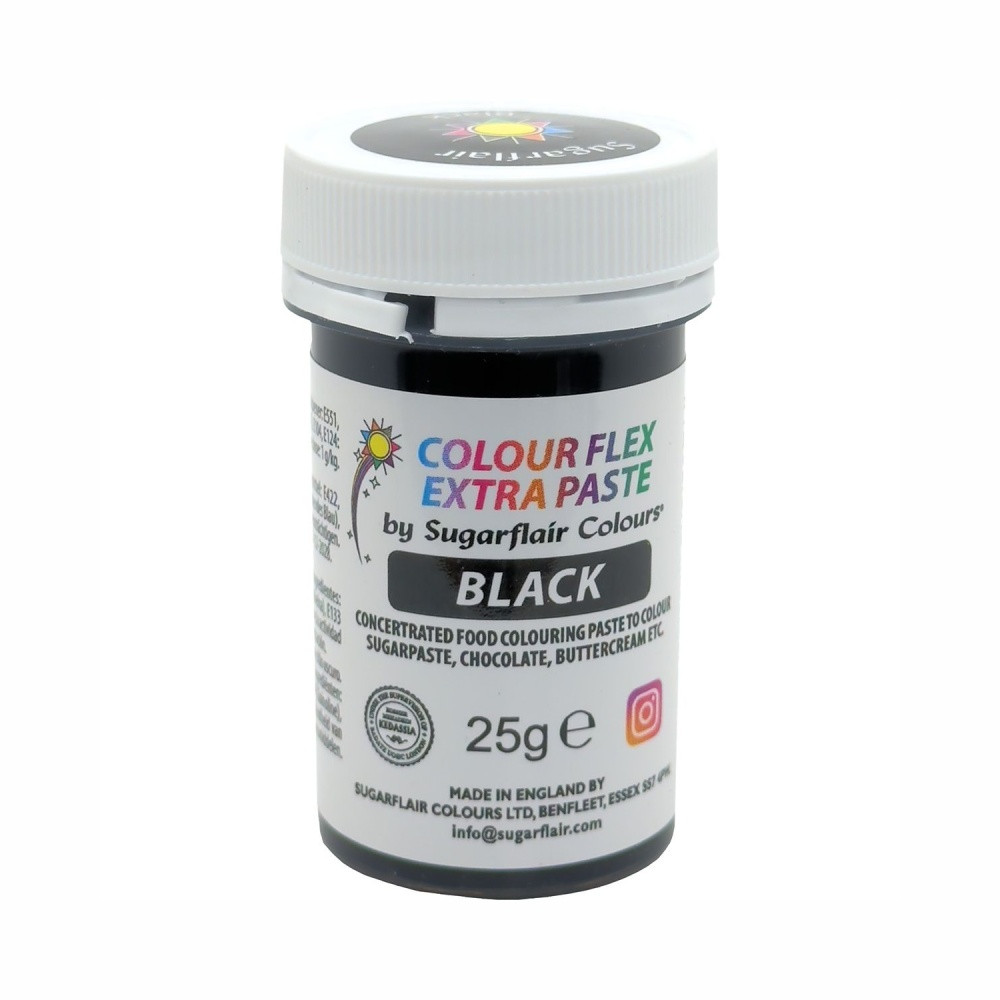 Sugarflair Colourflex Pastel EXTRA Black - Schwarz