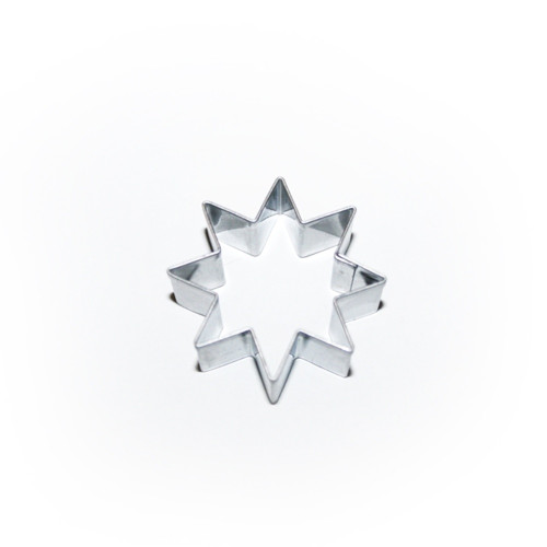 Stainless steel cookie cutter - 8-point star 40mm