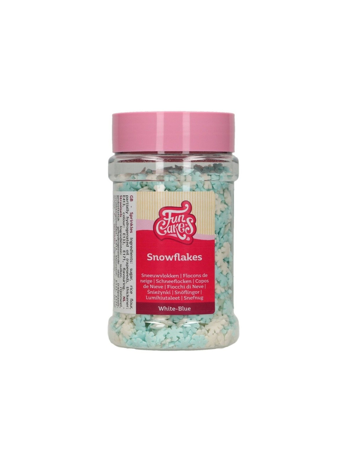 RABATT: FunCakes FunCakes sprinkle - Schneeflocken weiß / blau - 150g