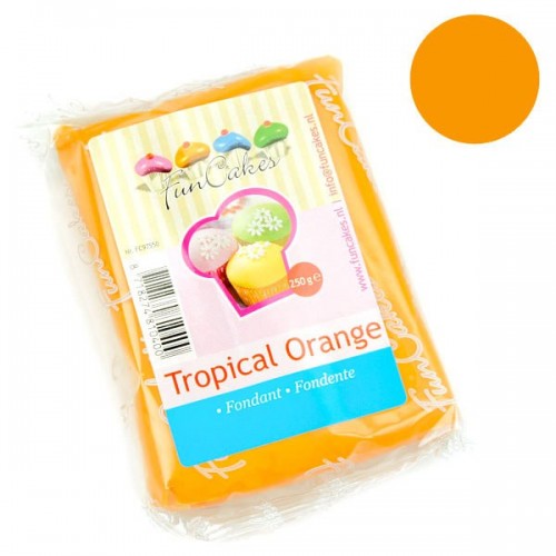 SLEVA: FunCakes potahový fondán Tropical Orange - oranžový - 250g