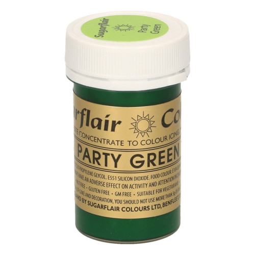 Sugarflair Gelfarbe - Grün - Party Green 25g