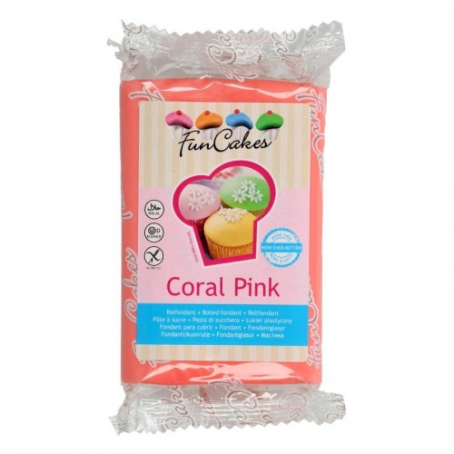 RABATT: FunCakes Fondant  Coral Pink -250g-