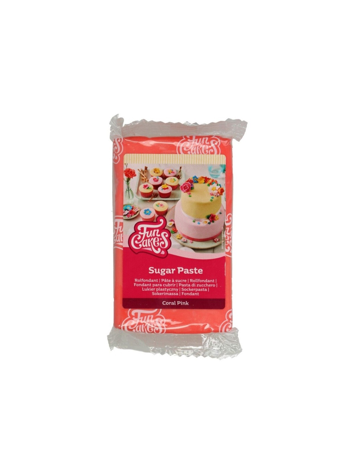 SLEVA: FunCakes potahový fondán Coral Pink - růžová 250g