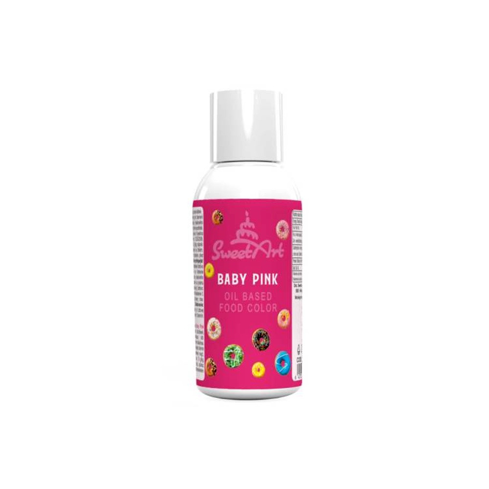 SweetArt - Flüssige Öl-Lebensmittelfarbe für Schokolade Baby Pink - rosa 50g