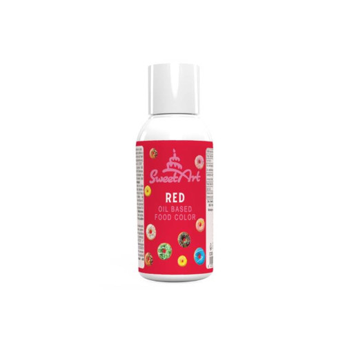 SweetArt - barva do čokolády tekutá Red - červená 50g