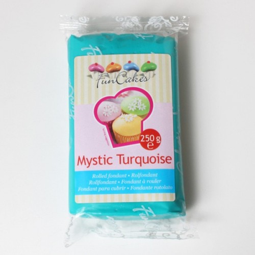 SLEVA: FunCakes potahový fondán Mystic Turquoise - Tyrkysová 250g