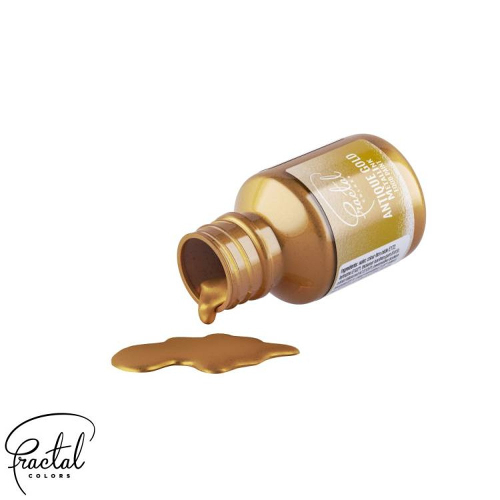 Perlfarbe Flüssiges Fractal - Farbe - Antikes Gold 30ml