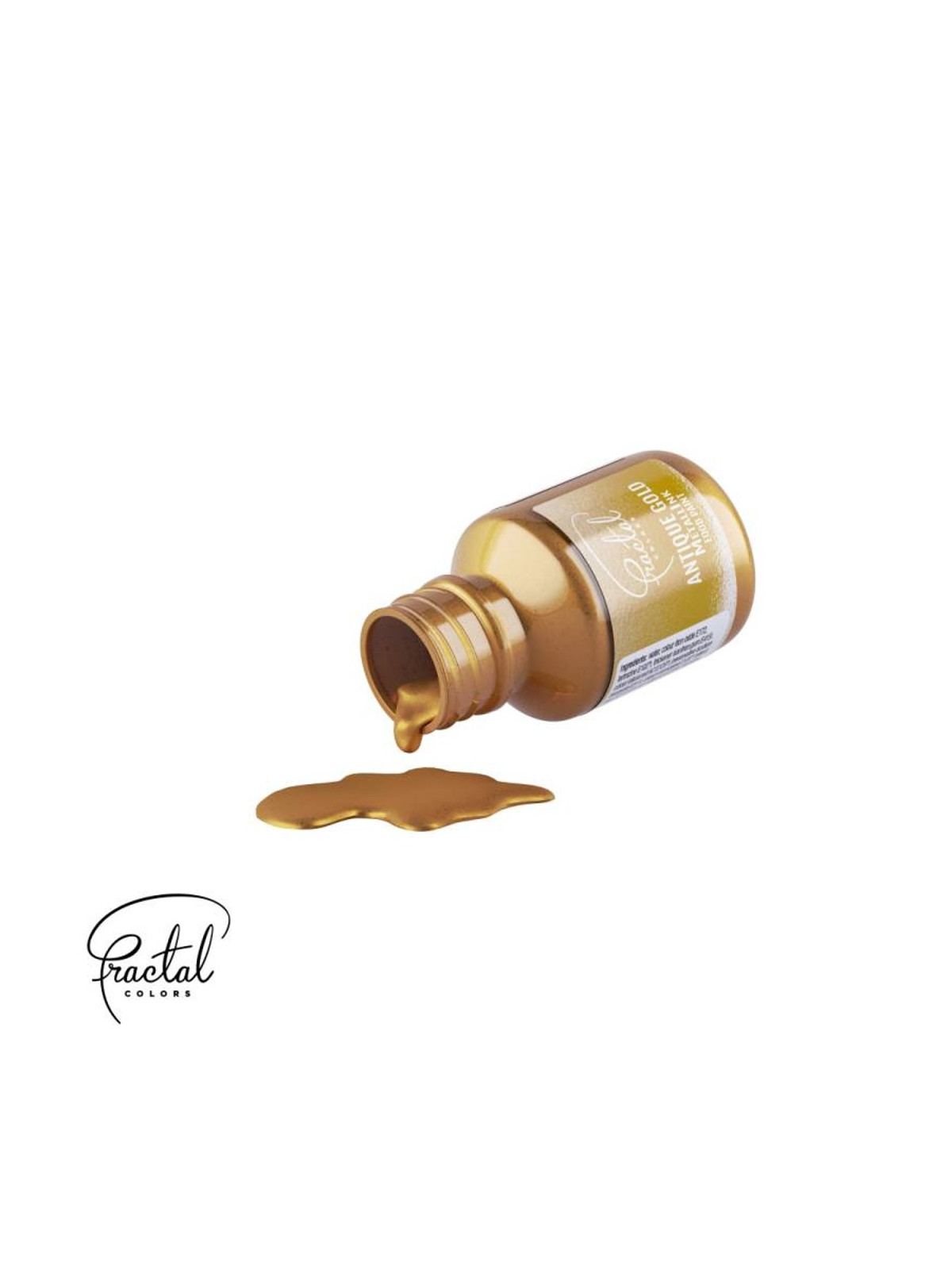 Perlfarbe Flüssiges Fractal - Farbe - Antikes Gold 30ml