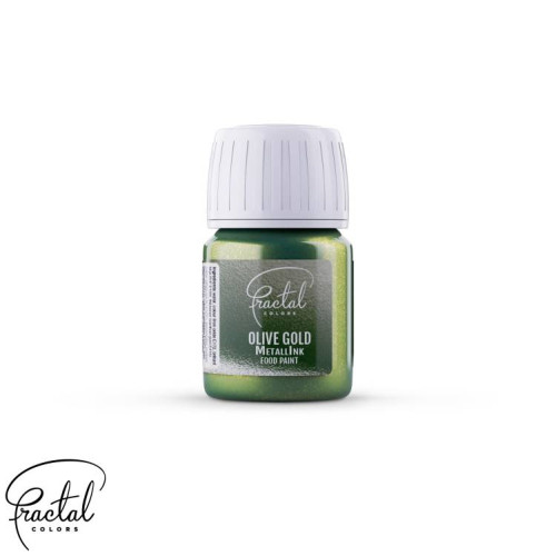 Perleťová barva tekutá Fractal - paint - Olive Gold 30ml