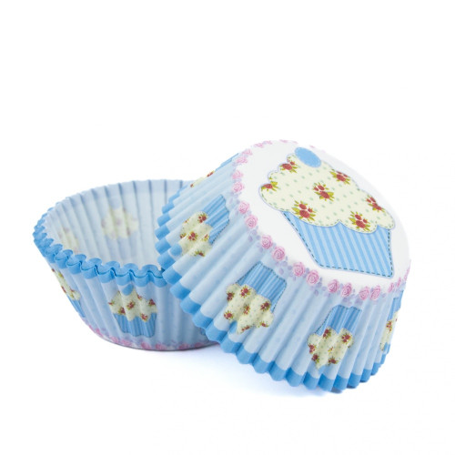 Baking cups - blue muffin  - 50 pcs