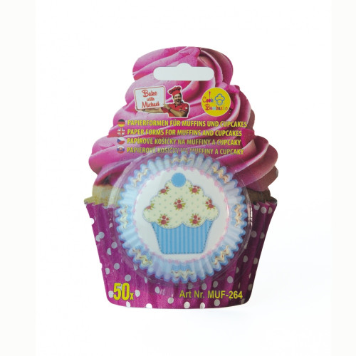 Baking cups - blue muffin  - 50 pcs