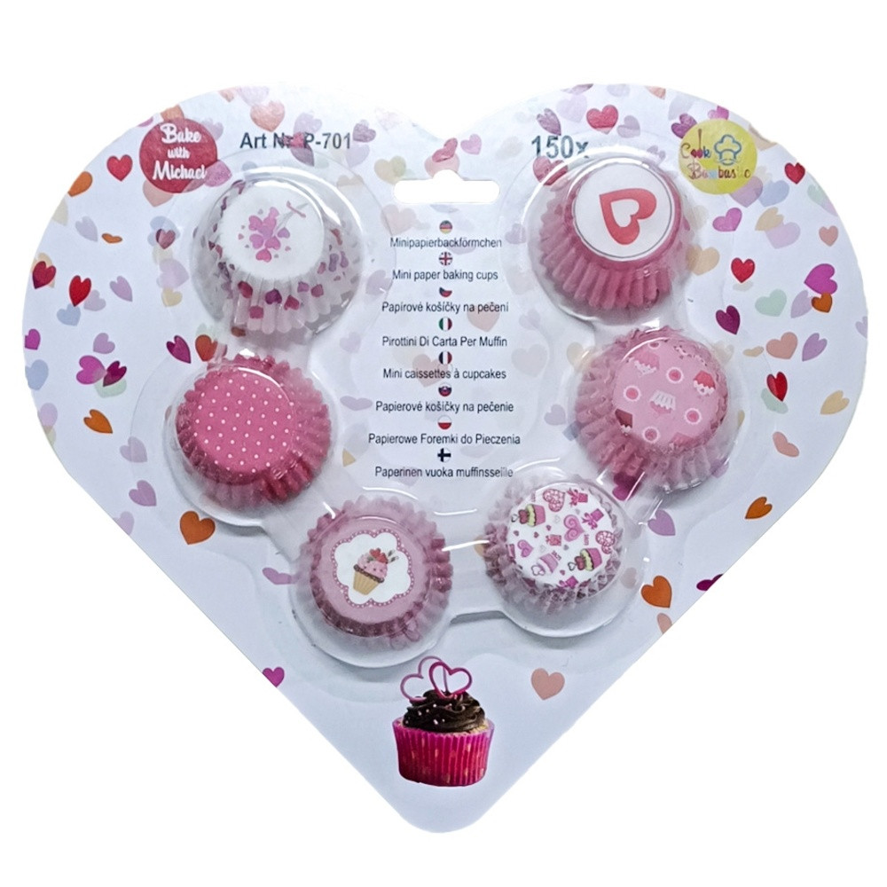 Baking Cups MINI  - Valentine in love - 150 pcs