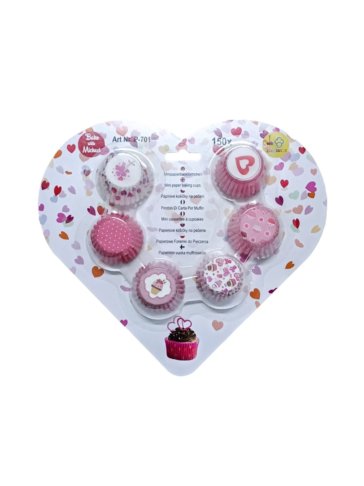 Mini pastry baskets - Loving Valentine - 150 pcs