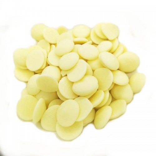 Weiße Schokolade stücke - white discs - 250g