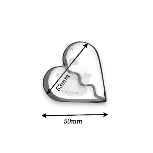 Stainless steel cookie cutter - heart BFF