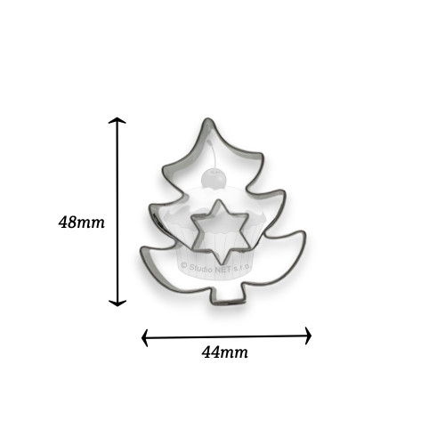 Cookie cutter - Christmas tree + star 4.8cm