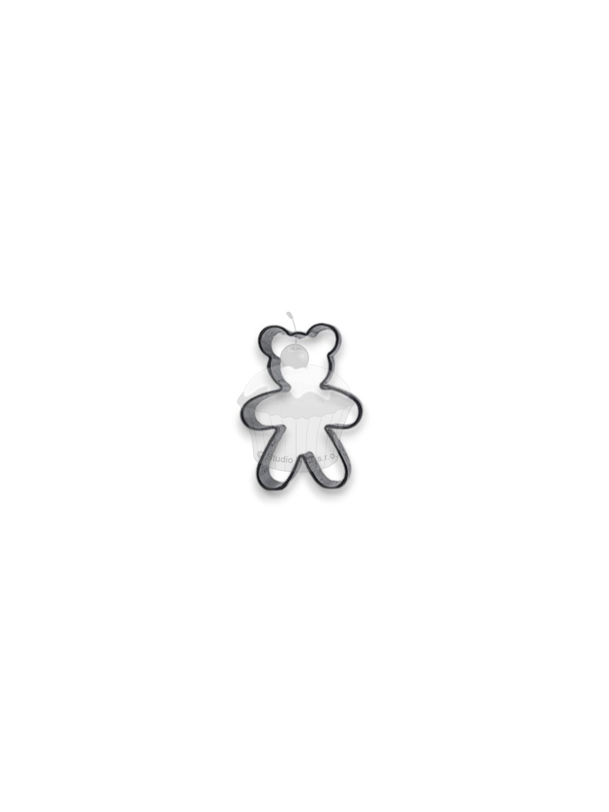 Stainless steel mini cookie cutter - teddy bear, 3 cm