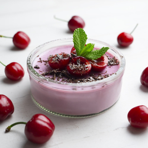 Višňová Panna Cotta