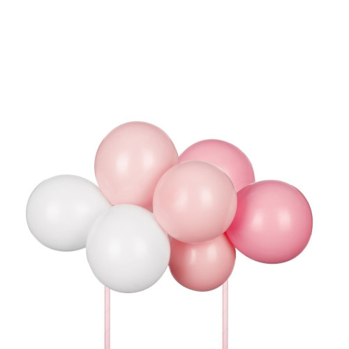 PartyDeco - zápich do dortu - balonky růžové