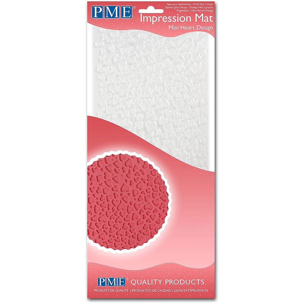 PME impression mat - Otiskovací podložka Mini Heart - mini srdíčka PME impression mat - Otiskovací podložka Mini Heart - mini srdíčka