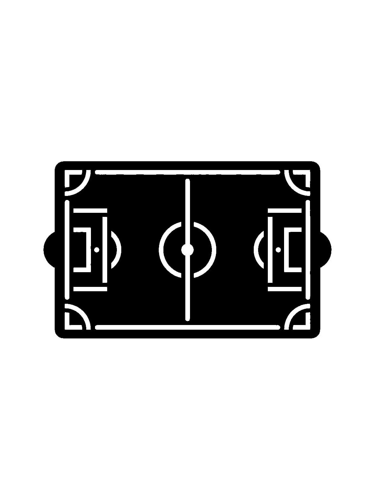 Stencil - football field - 30 x 20cm