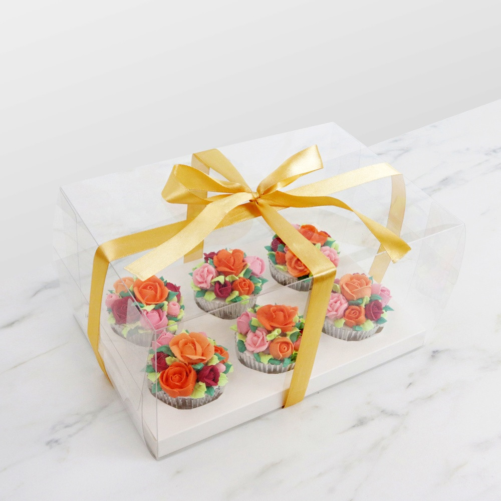 PME Crystal Cake Box - luxusní krabička na cupcakes s mašlí PME Crystal Cake Box - luxusní krabička na cupcakes s mašlí
