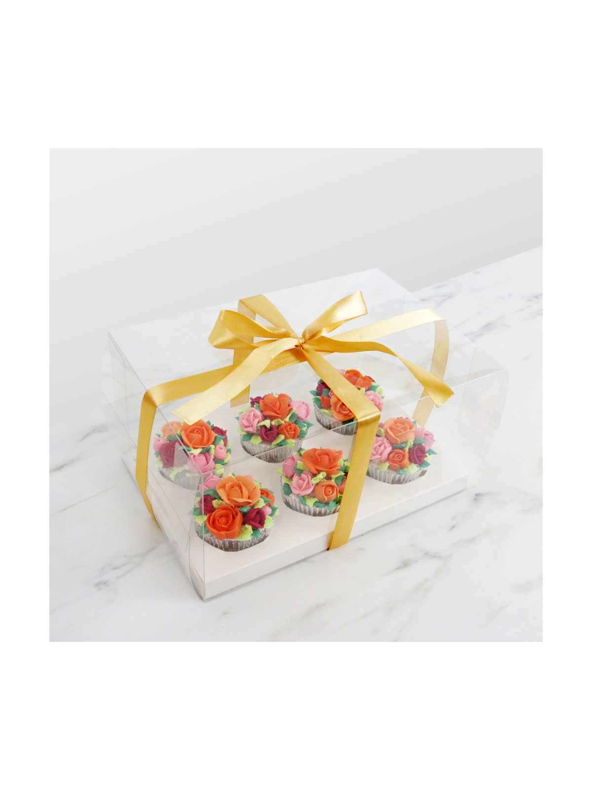 PME Crystal Cake Box - luxusní krabička na cupcakes s mašlí