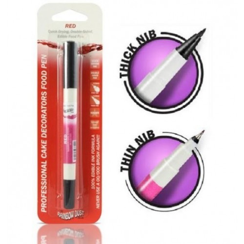 RD Double-sided edible marker - Red - red