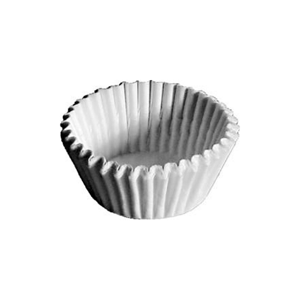 Cupcake baking liner 2,8 x 1,6cm mini - white - 100pcs