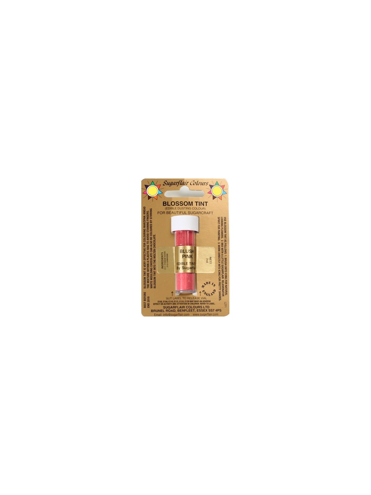 Sugarflair - prachová barva - růžová - BLUSH PINK 7ml