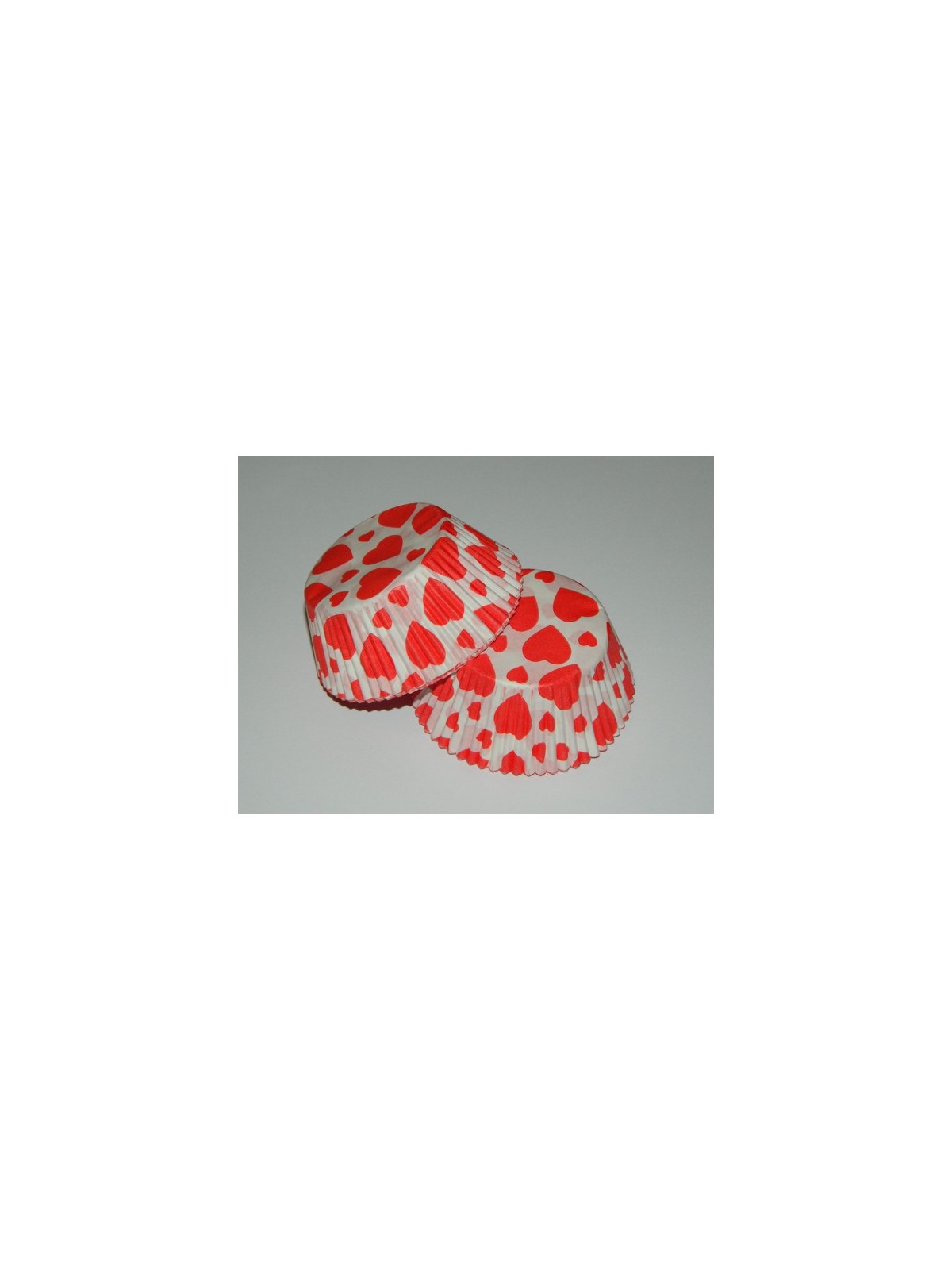 Pastry baskets - red heart - 40 pieces