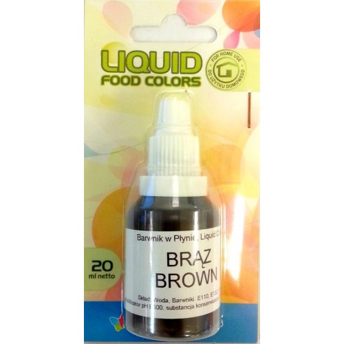 Airbrush color liquid Food Colours Brown (20 mL) Brown