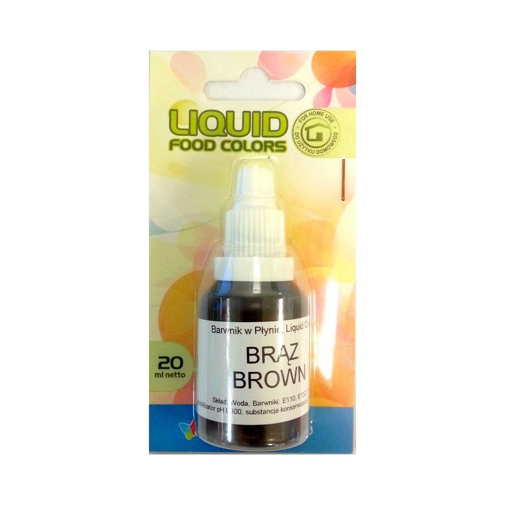Airbrush barva tekutá Food Colours Brown (20 ml) Hnědá