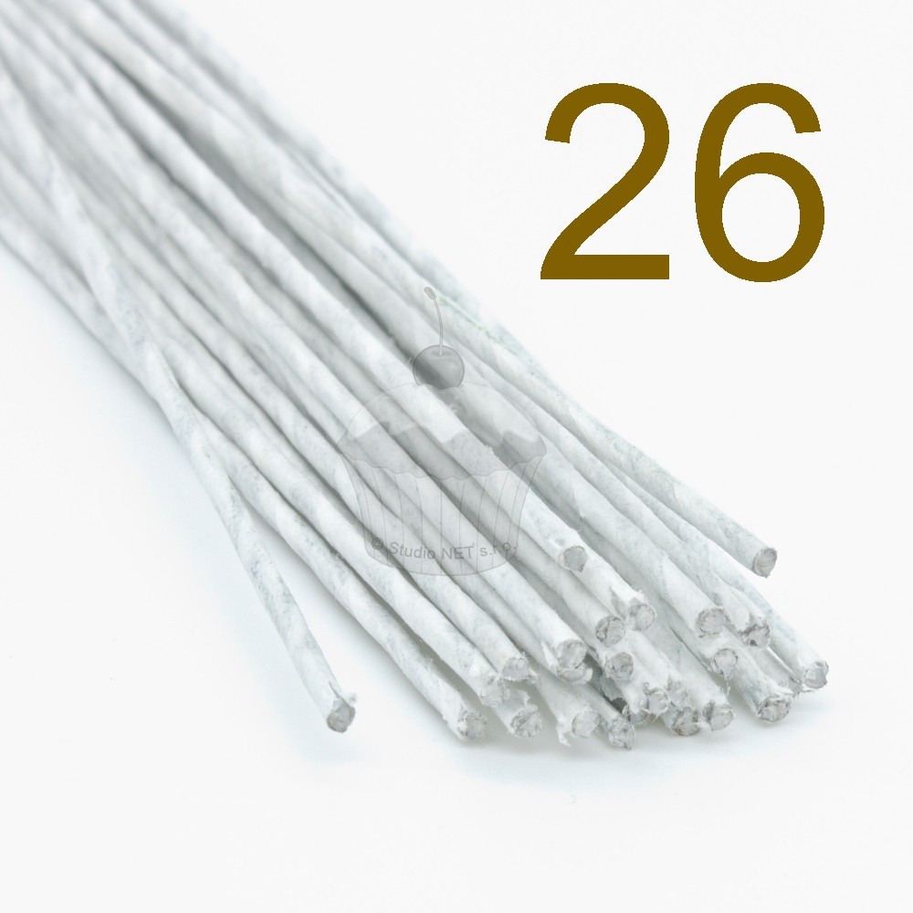Caketools - 26  aranžovací drátky bílé - 50ks