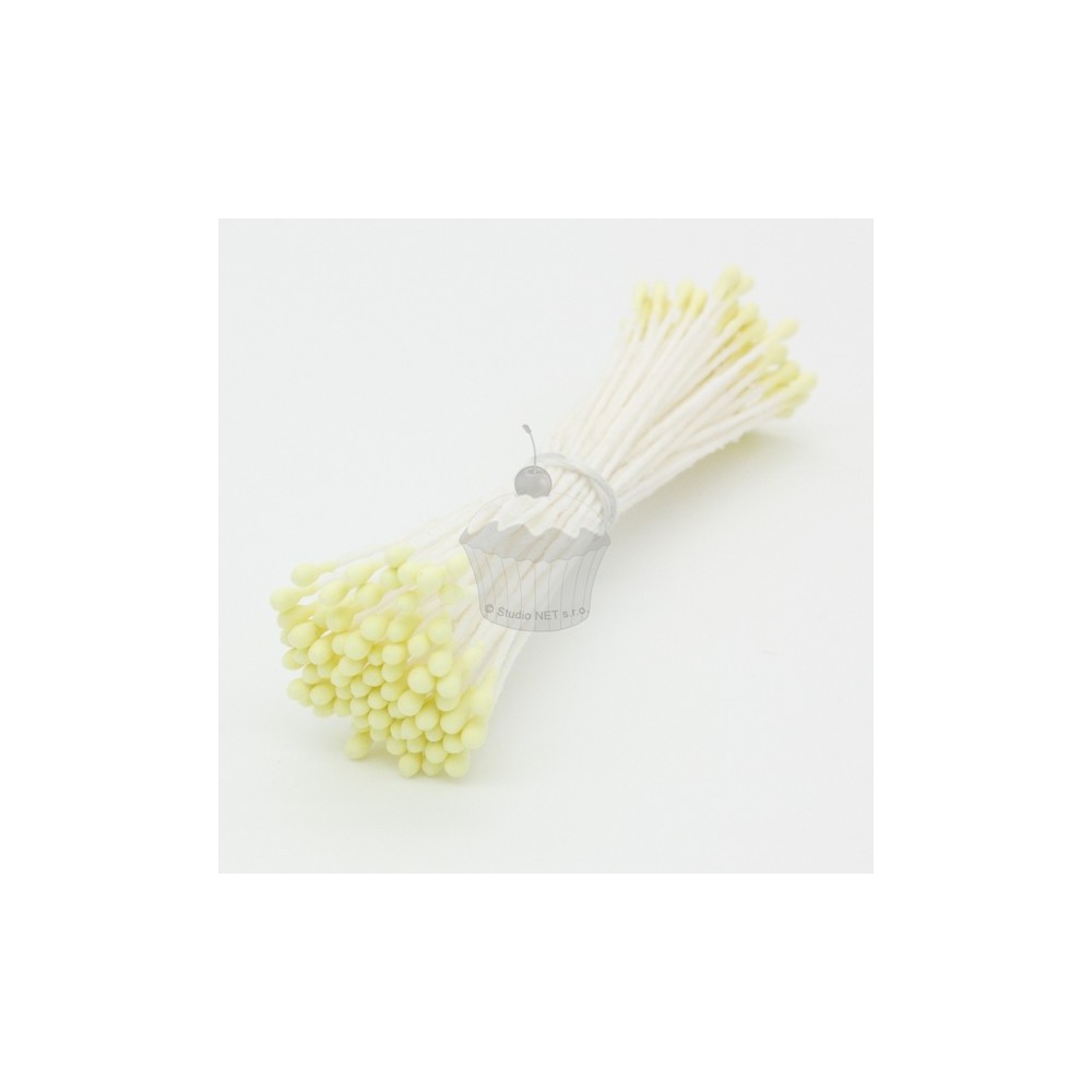 Caketools - floral stamens - matte small yellow - 72pcs