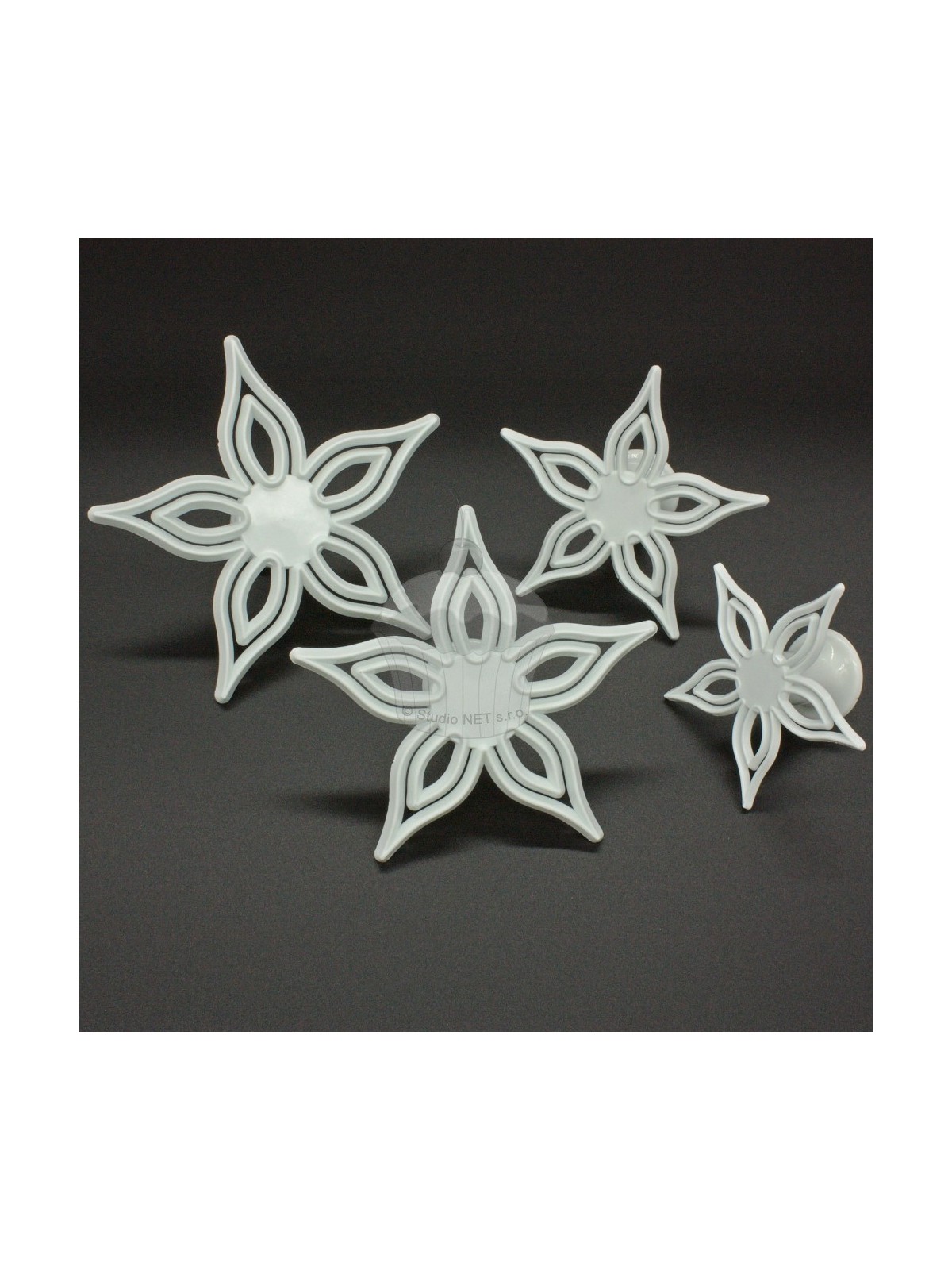 Set of cookie cutters - lace flower - 4pcs