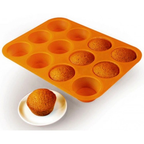 Silikonová forma -  muffins / Cupcakes 12 (mix barev)